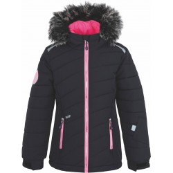 Dívčí lyžařská bunda Loap FUKSIE, I06I černo růžová