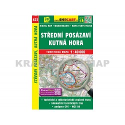 Turistická mapa č. 423 Střední Posázaví, Kutná Hora 1:40 000