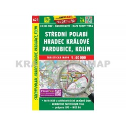 Turistická mapa č. 429 Střední Polabí, Hradec Králové, Pardubice, Kolín 1:40 000