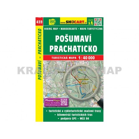 Turistická mapa č. 439 Pošumaví, Prachaticko 1:40 000