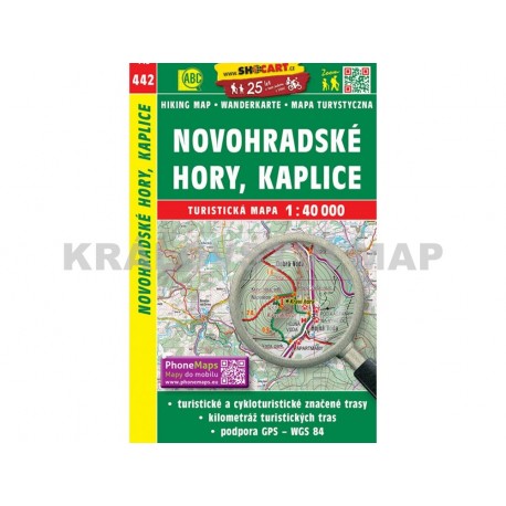 Turistická mapa č. 442 Novohradské hory, Kaplice 1:40 000