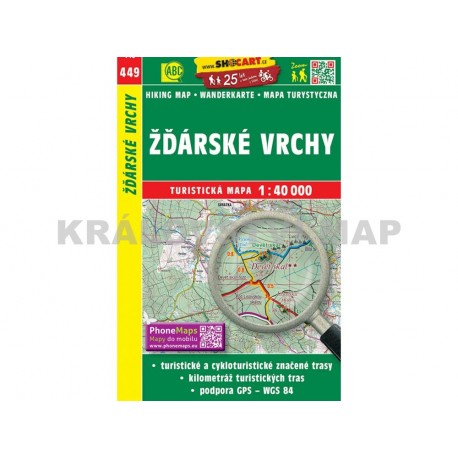 Turistická mapa č. 449 Žďárské vrchy 1:40 000