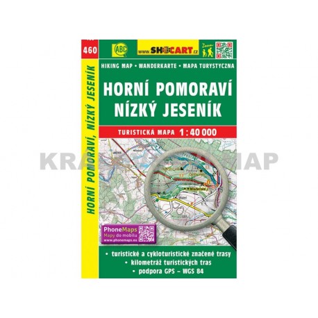 Turistická mapa č. 460 Horní Pomoraví, Nízký Jeseník 1:40 000